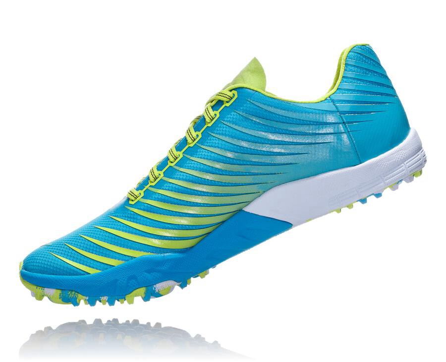 Hoka One One Çivili Koşu Ayakkabısı Erkek Mavi/Yeşil - Evo Xc - NJ3569107